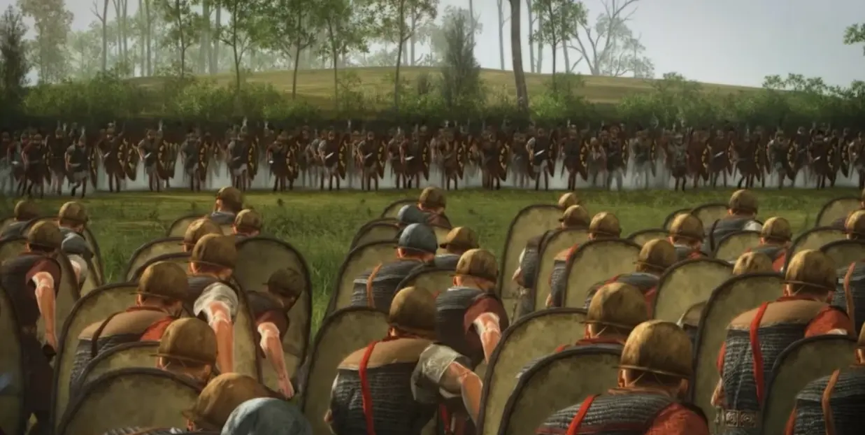 Ilustración de guerra romana